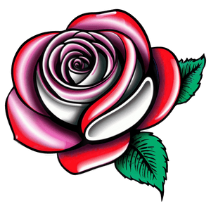 Traditional Rose Tattoo Artwork PNG ejq75 PNG image with transparent background