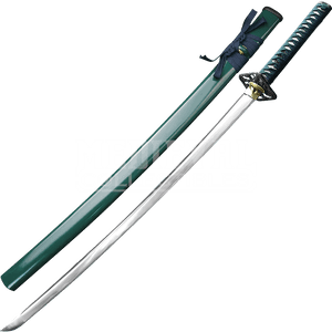 Hand Forged Samurai Sword With Green Scabbard - Samurai Sword Sword Png, Transparent Png PNG image with transparent background