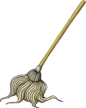 Traditional String Mop Illustration PNG Image