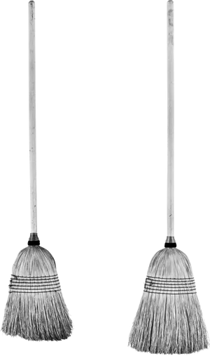 Traditional Sweeping Brooms PNG Image