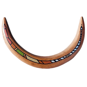 Traditional Wooden Boomerang PNG 06232024 PNG image with transparent background