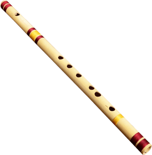 Traditional Wooden Flute PNG image with transparent background