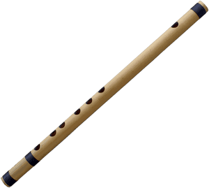 Traditional Wooden Flute PNG image with transparent background