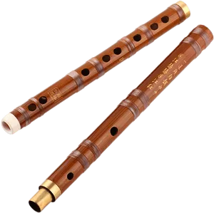 Traditional Wooden Flutes PNG Image