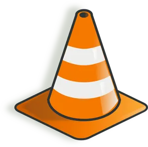 Traffic Cone Vector Illustration PNG Image