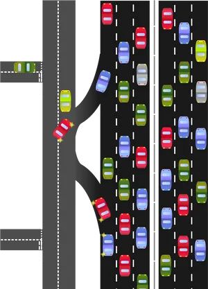 Traffic Jam Cartoon Illustration PNG Image