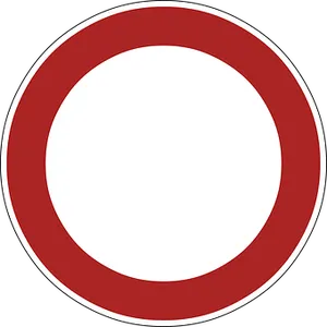 Traffic No Entry Sign PNG Image