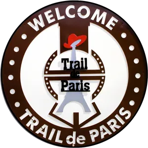 Trailde Paris Welcome Sign PNG Image