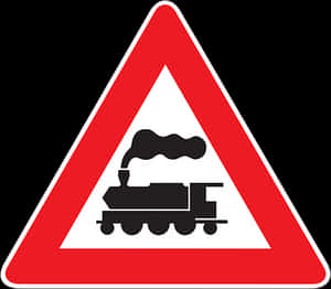 Train_ Crossing_ Warning_ Sign PNG image with transparent background