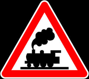 Train_ Crossing_ Warning_ Sign PNG image with transparent background