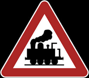 Train Crossing Warning Sign PNG with transparent background