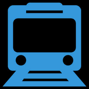 Train Icon Blue Background PNG image with transparent background