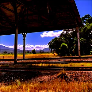 Train Station In The Countryside Png Fvk PNG Image