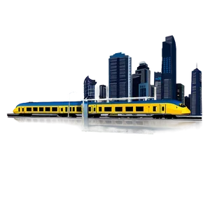 Train Station With City Skyline Png Gpt PNG Image