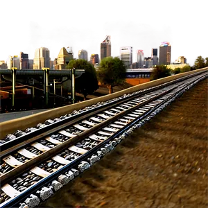 Train Track Through City Png Kmh15 PNG Image