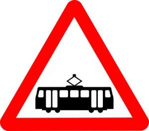 Tram Warning Sign PNG Image