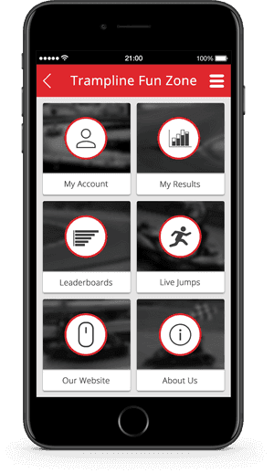 Trampoline App Interface PNG image with transparent background