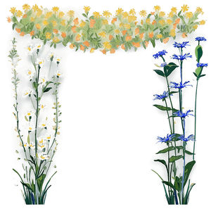 Tranquil Wildflower Vista PNG mtt42 PNG with transparent background