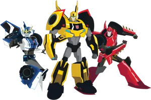 Transformers_ Animated_ Characters_ Pose PNG Image