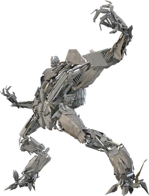 Transformers Mechanical Warrior Pose PNG Image