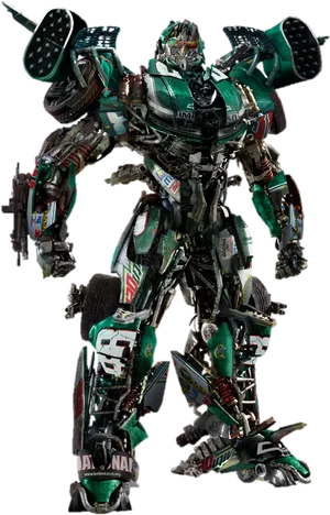 Transformers Robot Warrior Stance PNG Image