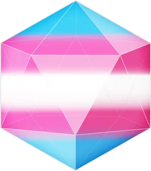 Translucent Pink Blue Diamond Graphic PNG Image