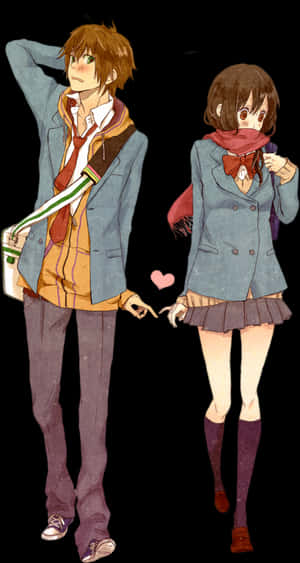 Transparent Anime Boy Png - Shy Anime Girl And Boy, Png Download PNG image with transparent background