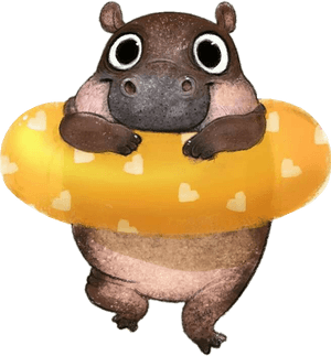 Transparent Baby Hippo Png - Illustration, Png Download PNG image with transparent background
