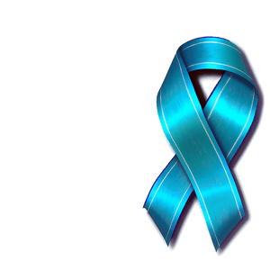Transparent Background Teal Ribbon PNG 06282024 PNG