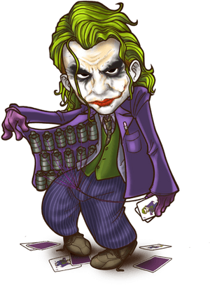 Transparent Batman Cartoon Png - Joker Chibi, Png Download PNG image with transparent background