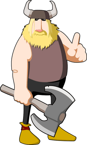 Transparent Beard Clip Art - Celtic Vikings With Battle Axe, HD Png Download PNG image with transparent background