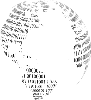 Transparent Binary Code Clipart - Binary Globe Transparent, HD Png Download PNG image with transparent background