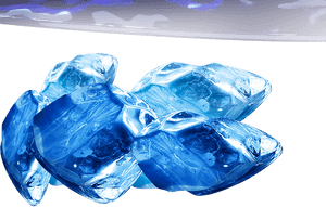 Transparent Blue Ice Cubes PNG image with transparent background