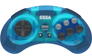 Transparent Blue S E G A Controller2018 PNG Image