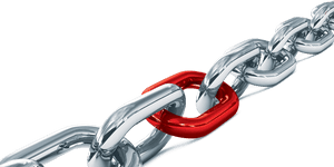 Transparent Chain Links Png - Chain With Red Links, Png Download PNG with transparent background