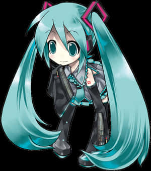 Transparent Chibi Miku Png - Hatsune Miku Chibi Transparent, Png Download PNG with transparent background