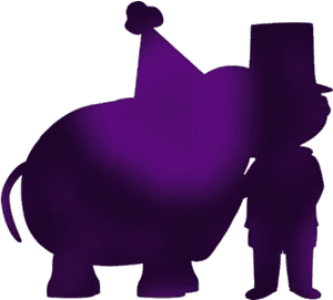 Transparent Circus Ringmaster With Elephant Silhouette - Hippopotamus, HD Png Download PNG image with transparent background
