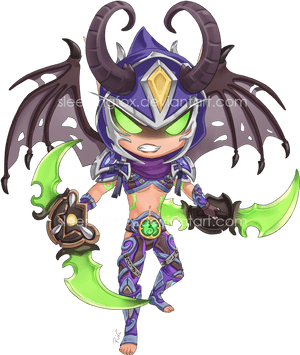 Transparent Demon Hunter Png - Demon Hunter Wow Cartoon, Png Download PNG image with transparent background