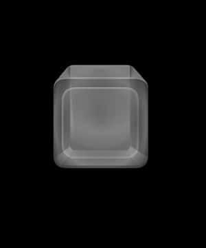 Transparent Glass Cube Black Background PNG image with transparent background