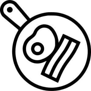 Transparent Grill Clipart Png - Bacon And Eggs Clipart Black And White, Png Download PNG image with transparent background