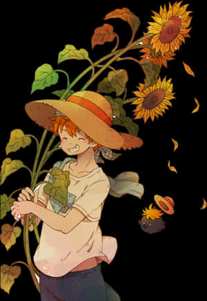Transparent Hinata Shouyou Png - Hinata Shouyou And Flowers, Png Download PNG image with transparent background