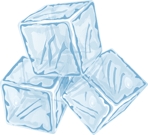 Transparent Ice Cubes Illustration PNG image with transparent background