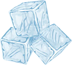 Transparent Ice Cubes Illustration PNG Image