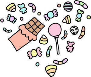 Transparent Kawaii Candy Png - Easy Kawaii Cute Drawings, Png Download PNG image with transparent background