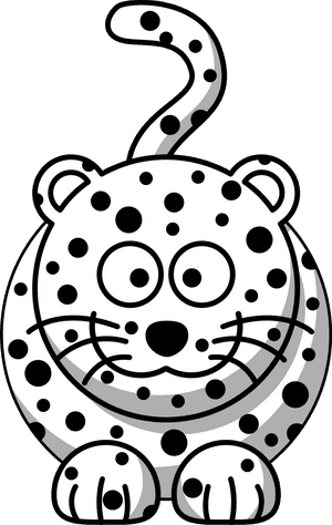 Transparent Leopard Print Png - Cartoon Leopard Clipart Black And White, Png Download PNG image with transparent background
