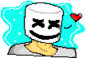 Transparent Marshmellow Png - Marshmello Pixel Art Grid, Png Download PNG image with transparent background