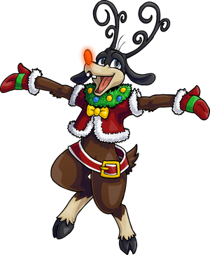 Transparent Reindeer Clip Art - Kingdom Hearts Christmas Town Goofy, HD Png Download PNG image with transparent background