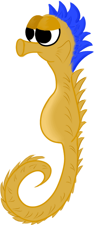 Transparent Sea Horse Clipart - Seahorse Cartoon Gif Null Background, HD Png Download PNG image with transparent background
