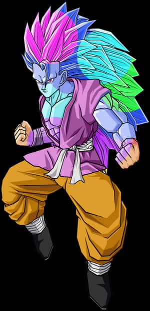 Transparent Super Saiyan Hair Png - Goku Super Saiyan Rainbow, Png Download PNG image with transparent background