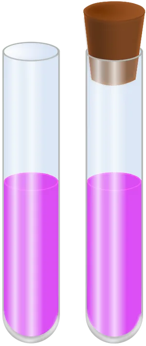 Transparent Tubes With Purple Contents PNG Image